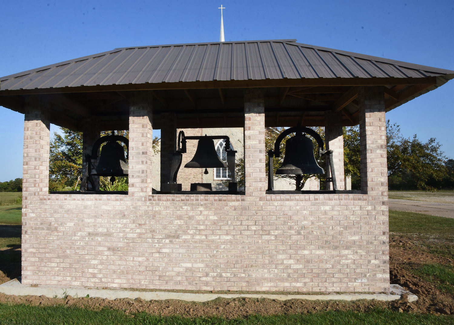Church bells from three area United Methodist congregations are now on permanent display in front of New Hope United Methodist along Highway 28 west of Owensville.
